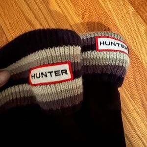 Hunter fleece boot socks black s/m